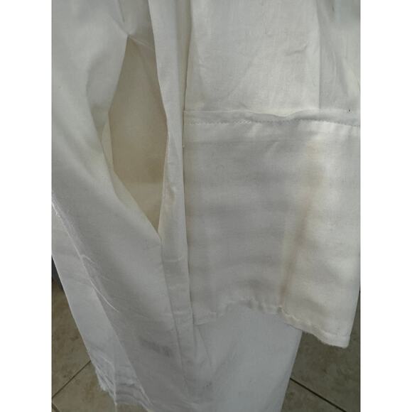 ANTHROPOLOGIE Undiscovered Eye White Poplin Oversized Shirt Dress S - Picture 3 of 7